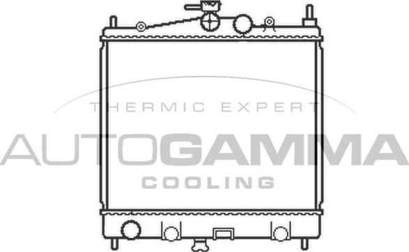 Autogamma 103382 - Radiator, engine cooling autospares.lv