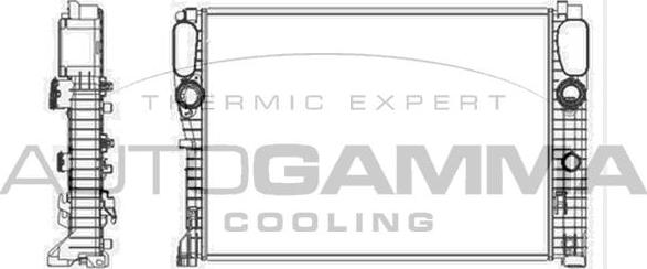 Autogamma 103338 - Radiator, engine cooling autospares.lv