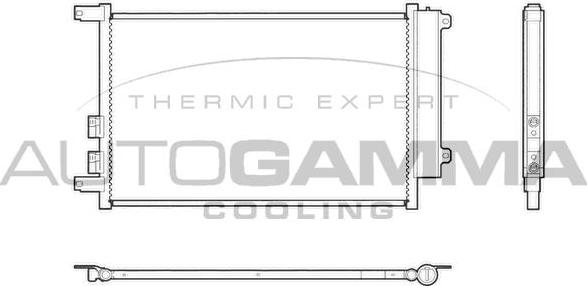 Autogamma 103327 - Condenser, air conditioning autospares.lv