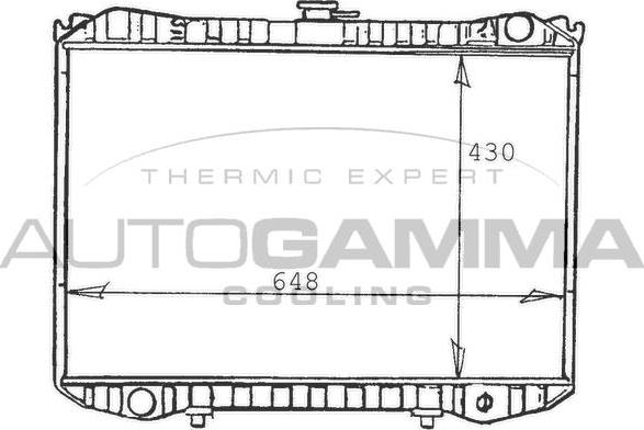 Autogamma 103257 - Radiator, engine cooling autospares.lv