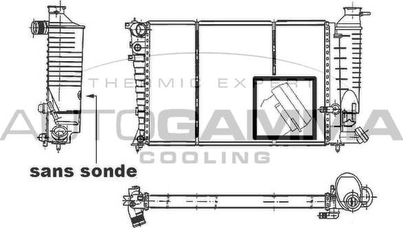 Autogamma 103205 - Radiator, engine cooling autospares.lv