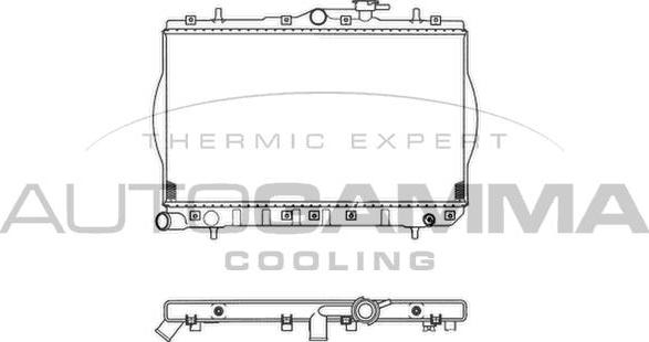 Autogamma 103212 - Radiator, engine cooling autospares.lv