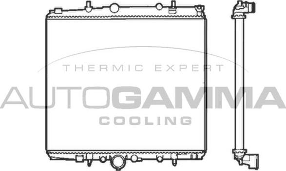 Autogamma 103222 - Radiator, engine cooling autospares.lv