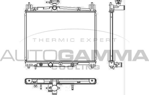 Autogamma 102955 - Radiator, engine cooling autospares.lv