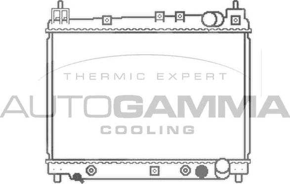 Autogamma 102957 - Radiator, engine cooling autospares.lv