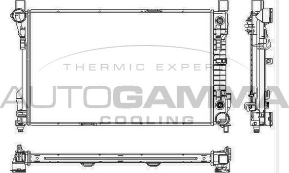 Autogamma 102918 - Radiator, engine cooling autospares.lv