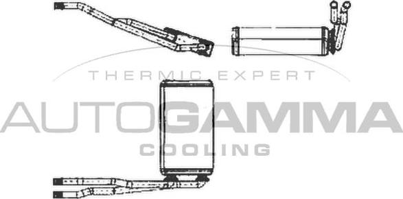 Autogamma 102540 - Heat Exchanger, interior heating autospares.lv