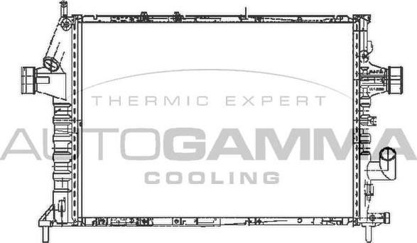 Autogamma 102526 - Radiator, engine cooling autospares.lv