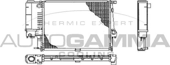 Autogamma 102574 - Radiator, engine cooling autospares.lv