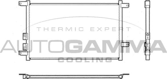 Autogamma 102570 - Condenser, air conditioning autospares.lv