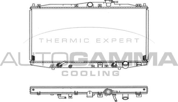 Autogamma 102096 - Radiator, engine cooling autospares.lv