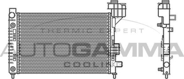 Autogamma 102000 - Radiator, engine cooling autospares.lv