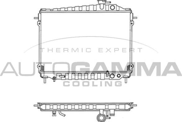 Autogamma 102102 - Radiator, engine cooling autospares.lv