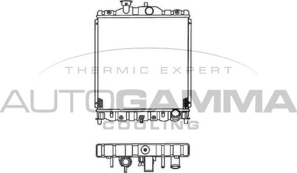 Autogamma 102112 - Radiator, engine cooling autospares.lv