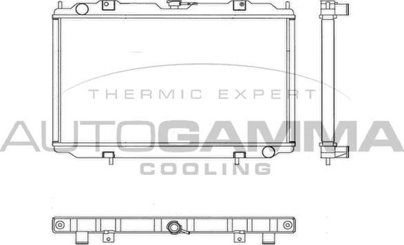 Autogamma 102187 - Radiator, engine cooling autospares.lv