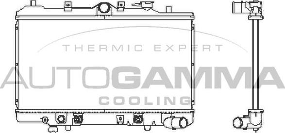 Autogamma 102136 - Radiator, engine cooling autospares.lv