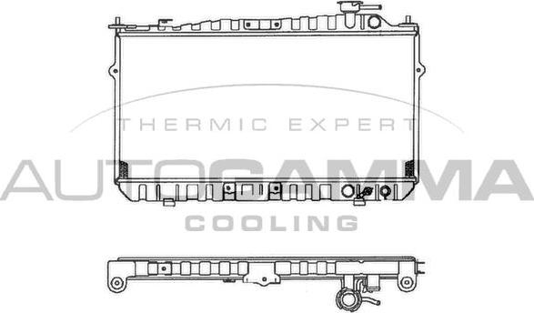 Autogamma 102122 - Radiator, engine cooling autospares.lv