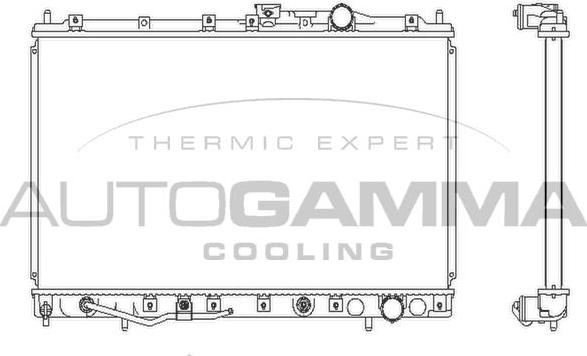 Autogamma 102175 - Radiator, engine cooling autospares.lv