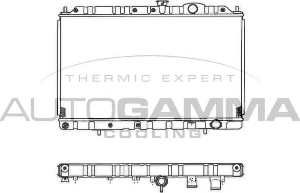 Autogamma 102176 - Radiator, engine cooling autospares.lv