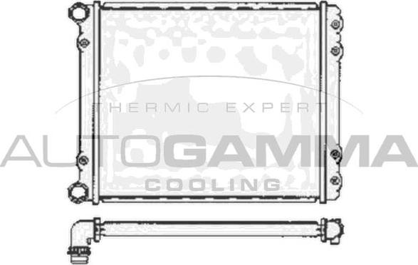Autogamma 102895 - Radiator, engine cooling autospares.lv