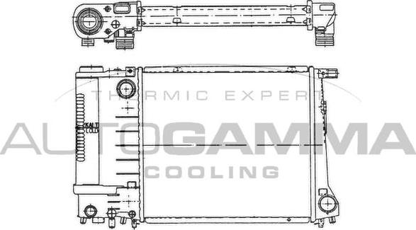 Autogamma 102896 - Radiator, engine cooling autospares.lv