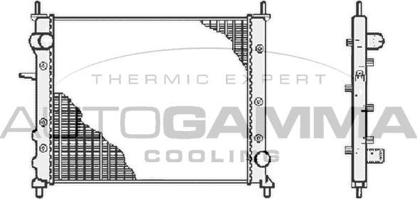 Autogamma 102866 - Radiator, engine cooling autospares.lv