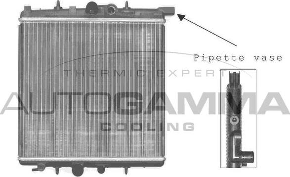 Autogamma 102883 - Radiator, engine cooling autospares.lv