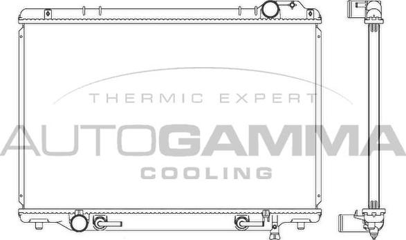 Autogamma 102374 - Radiator, engine cooling autospares.lv