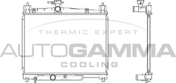 Autogamma 102378 - Radiator, engine cooling autospares.lv