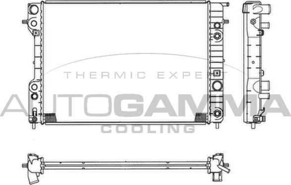 Autogamma 102254 - Radiator, engine cooling autospares.lv