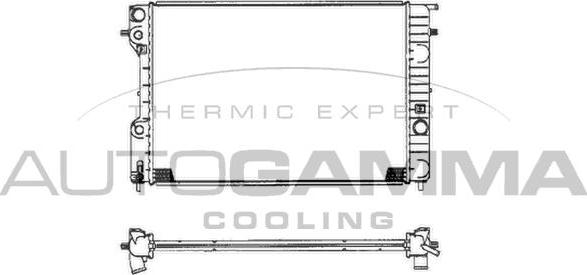 Autogamma 102250 - Radiator, engine cooling autospares.lv