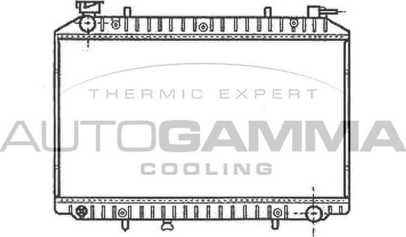 Autogamma 102200 - Radiator, engine cooling autospares.lv