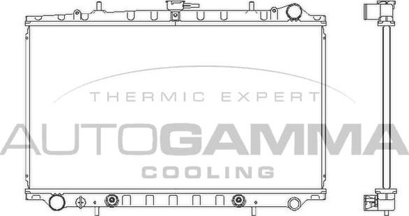 Autogamma 102208 - Radiator, engine cooling autospares.lv