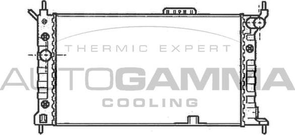 Autogamma 102217 - Radiator, engine cooling autospares.lv