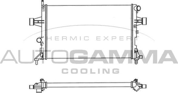 Autogamma 102220 - Radiator, engine cooling autospares.lv