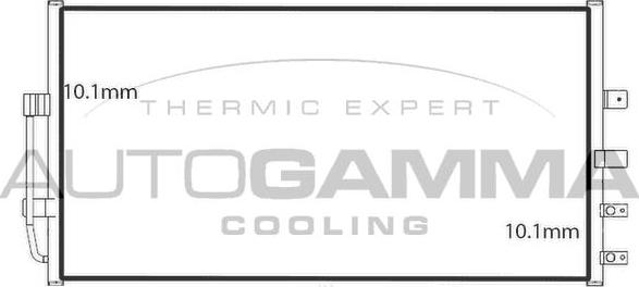Autogamma 107903 - Condenser, air conditioning autospares.lv