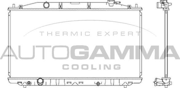 Autogamma 107445 - Radiator, engine cooling autospares.lv