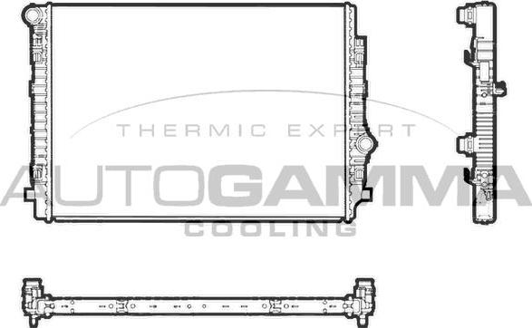 Autogamma 107465 - Radiator, engine cooling autospares.lv