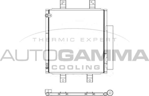 Autogamma 107479 - Condenser, air conditioning autospares.lv