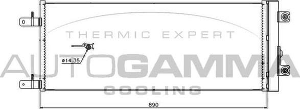 Autogamma 107560 - Condenser, air conditioning autospares.lv