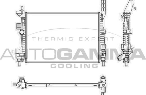 Autogamma 107522 - Radiator, engine cooling autospares.lv