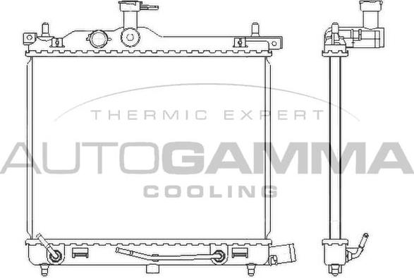 Autogamma 107579 - Radiator, engine cooling autospares.lv