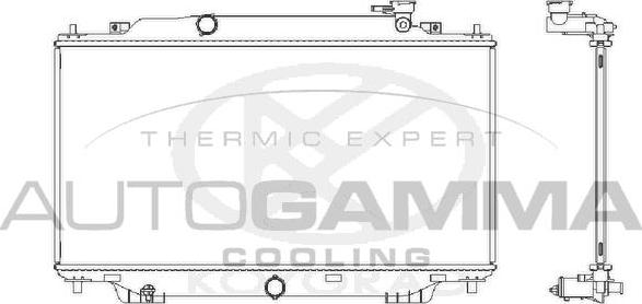 Autogamma 107646 - Radiator, engine cooling autospares.lv