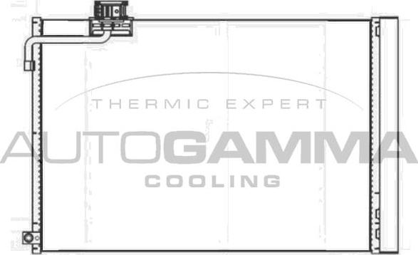 Autogamma 107660 - Condenser, air conditioning autospares.lv