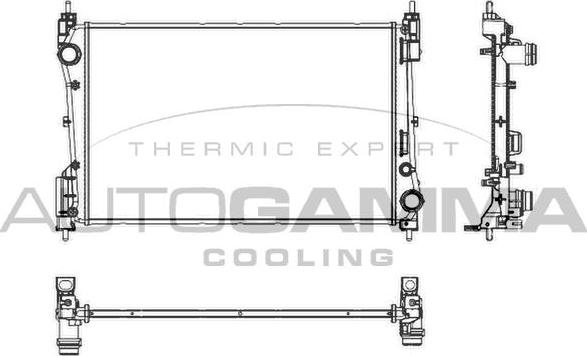 Autogamma 107005 - Radiator, engine cooling autospares.lv