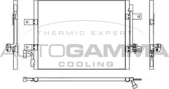 Autogamma 107020 - Condenser, air conditioning autospares.lv