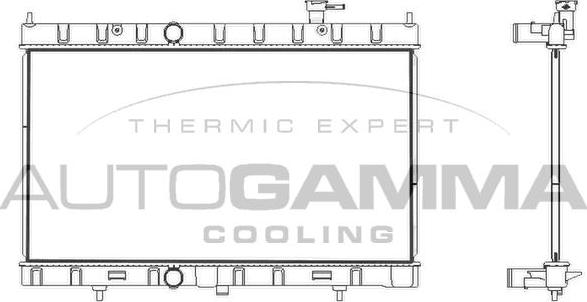 Autogamma 107884 - Radiator, engine cooling autospares.lv