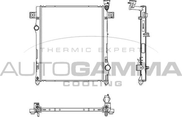 Autogamma 107351 - Radiator, engine cooling autospares.lv