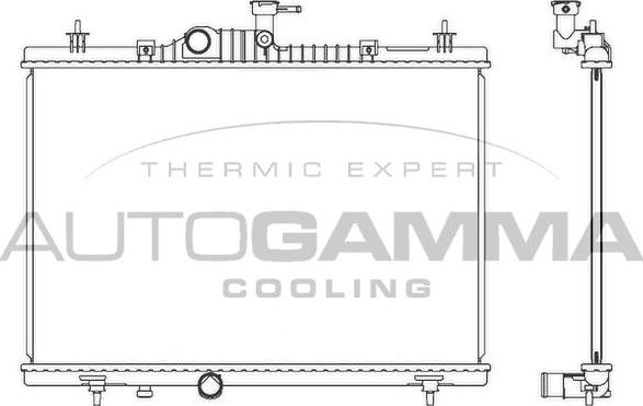 Autogamma 107352 - Radiator, engine cooling autospares.lv