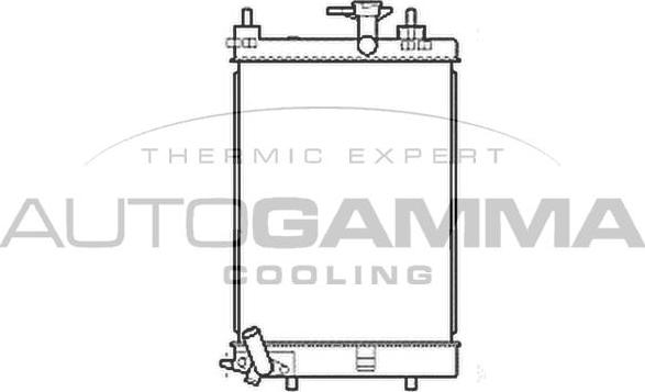 Autogamma 107207 - Radiator, engine cooling autospares.lv